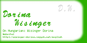 dorina wisinger business card